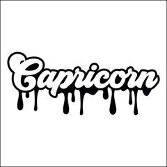 Capricorn dripping words Svg