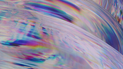 3d rendering. Abstract background of color gradation of glass. Glass background with color gradients of light dispersion