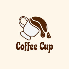 illustration vector graphic of Coffee cup logo design. logo vector. Usable to your business, company, etc