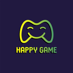 illustration vector graphic of Happy Game logo design. logo vector. Console icon. Usable to your company, business, etc