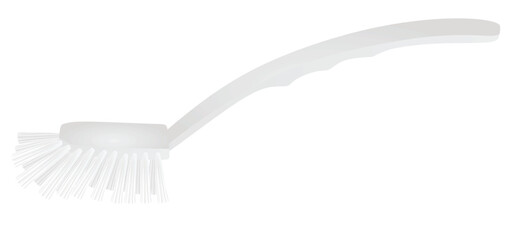 White dishwashing brush. vector illustration