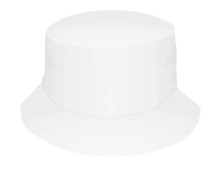 White fisherman hat. vector illustration