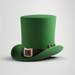 St. Patricks day hat on plain background