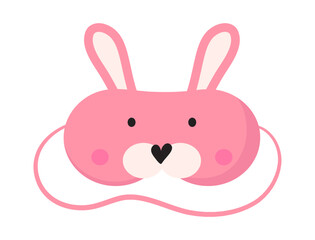 Cute mask for dreaming vector. Rest relax accessories for night collection. Sleepy mask with eyes, animals face and smiles.