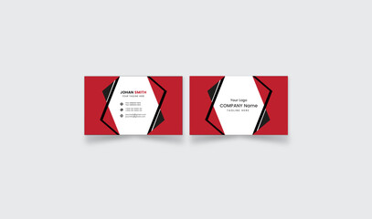 Double Sided Minimal Abstract modern design template,  and clean business card , vector illustration.	
