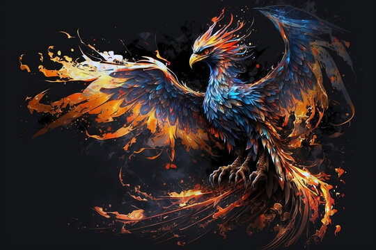 A phoenix in his full form