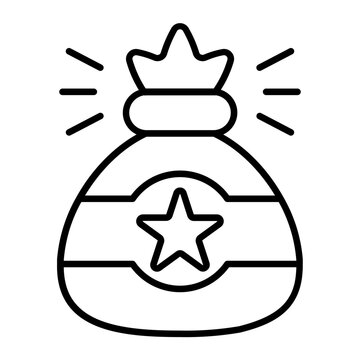 Gold Bag Outline Icon