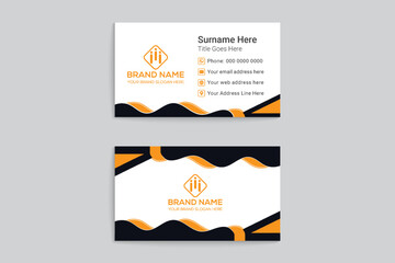 Coronavirus medical business card template design