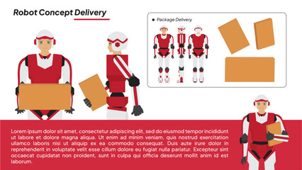 The Reliable and Swift Delivery Robot, Delivery mascot, Concept Art