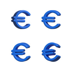 3d Euro currency symbols