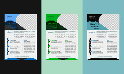 Corporate business cover flyer template.
