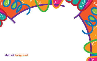 Naklejka premium background with abstract shapes and colors. Modern vector pattern for funny brochure cover template design