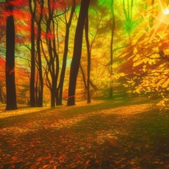 Obraz premium autumn in the forest