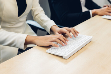 Woman hand using laptop or computor searching for information in internet online society web. Searching information data on internet networking concept. Data Search Search Engine Optimization.