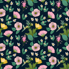 Seamless multicolor fabric pattern design 