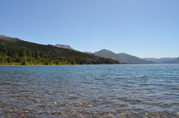 lake and mountains