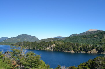 lake and mountains