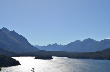 lake in the mountains, bariloche, patagonia