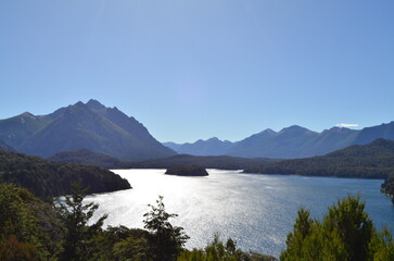 Fototapeta premium lake in the mountains, bariloche, patagonia