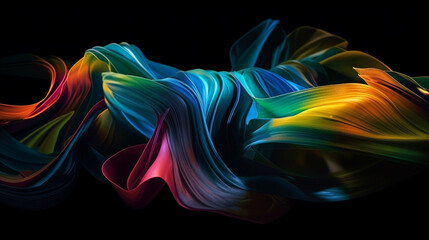 Fototapeta na wymiar Dynamic Abstractions: A Fusion of Color and Form, Graphic Design Background, Vibrant, Fluid