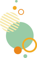 Abstract Geometric Decorative Circles in Retro Colors