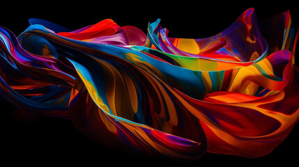 Dynamic Abstractions: A Fusion of Color and Form, Graphic Design Background, Vibrant, Fluid