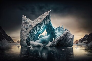 Iceberg wonders. AI generated