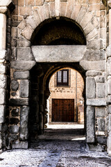 Fototapeta na wymiar The Puerta de Bisagra of the Old city of Toledo