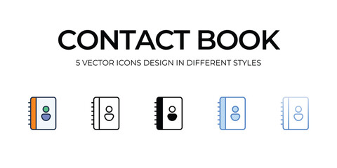 Contact Book icon. Suitable for Web Page, Mobile App, UI, UX and GUI design.
