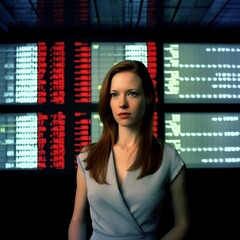 woman in a stylish business outfit 