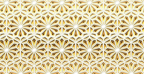 Golden 3D Pattern mandala design