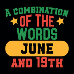 Juneteenth Day t-shirt design, Juneteenth federal holiday