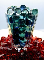 abstractive composition of colour,light,transparency and elements