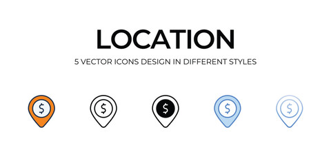 Location icon. Suitable for Web Page, Mobile App, UI, UX and GUI design.