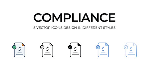 Compliance icon. Suitable for Web Page, Mobile App, UI, UX and GUI design.