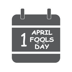 April Fools Day Vector Illustration. Calendar Icon with exclamation mark
