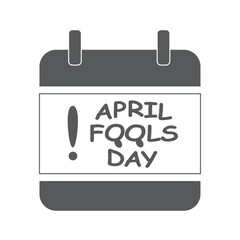 April Fools Day Vector Illustration. Calendar Icon with exclamation mark
