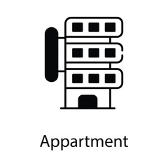 Appartment icon. Suitable for Web Page, Mobile App, UI, UX and GUI design.
