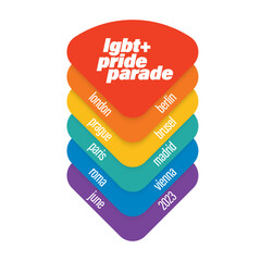 Obraz premium Graphic design for pride parade