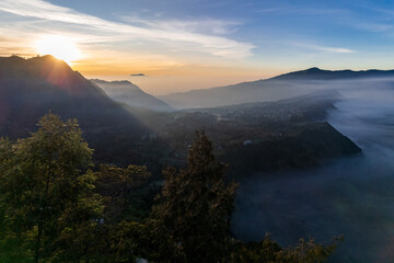 sunrise in the mountains