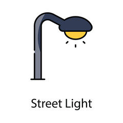 Street Light icon. Suitable for Web Page, Mobile App, UI, UX and GUI design.