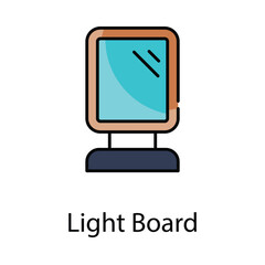 Light Board icon. Suitable for Web Page, Mobile App, UI, UX and GUI design.