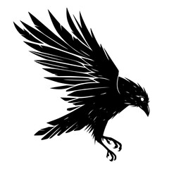 Black crow raven silhouette