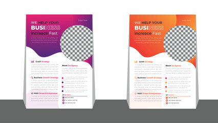 abstract business flyer  a4 vector design templet with mordern brochure cover . poster anual report lefleat for a marketing agency .