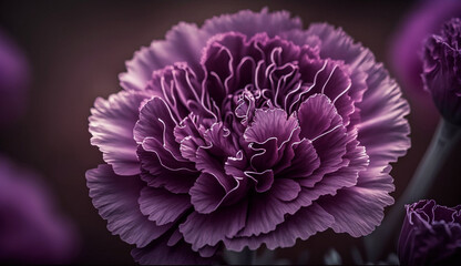 Fototapeta na wymiar Vibrant pink chrysanthemum petal a close up nature shot generated by AI