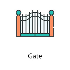 Gate icon. Suitable for Web Page, Mobile App, UI, UX and GUI design.