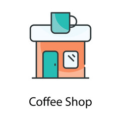 Coffee Shop icon. Suitable for Web Page, Mobile App, UI, UX and GUI design.