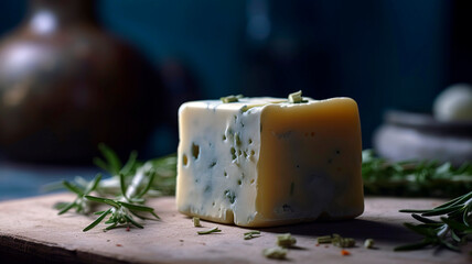 Savor the Flavors of Cheese: Camembert with Herbs on Display