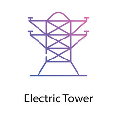 Electric Tower icon. Suitable for Web Page, Mobile App, UI, UX and GUI design.