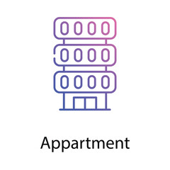 Appartment icon. Suitable for Web Page, Mobile App, UI, UX and GUI design.